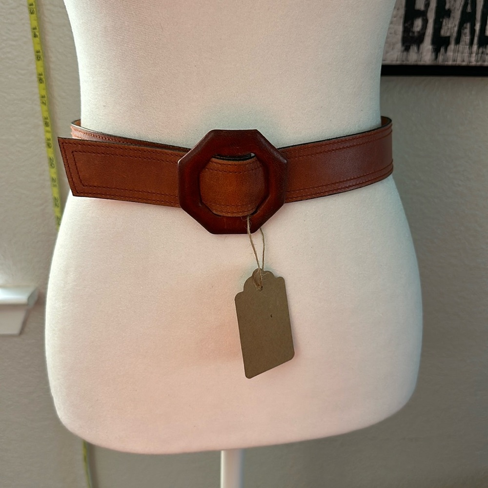 Brown Medium size cowhide leather belt